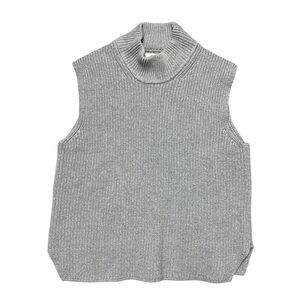 Abercrombie & Fitch Ribbed Chunky Knit Mock Neck Sweater Vest Women’s Size M
